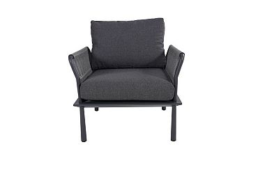 Loungeset Trino-stoel Smoked Grey/Dark Grey