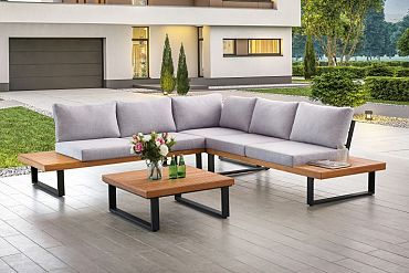 Loungeset Malta Smoked Grey/Dark Grey