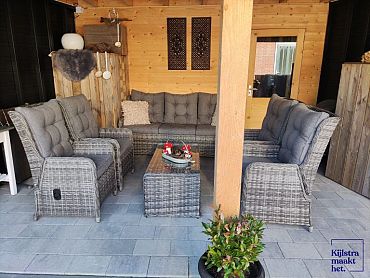 Straksteen 20x30x6 cm grijs/zwart