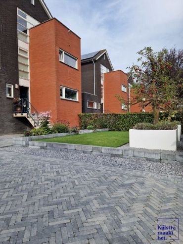 Stonique trommel waalformaat 7 cm grijs/zwart