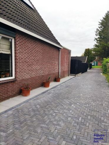 Stonique trommel dikformaat 8 cm antraciet