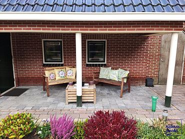 Stonique trommel 20x30x6 cm grijs/zwart