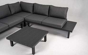 Loungeset Cuba Smoked Grey/Dark Grey