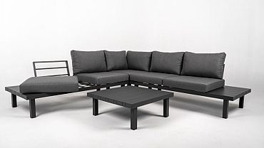 Loungeset Cuba Smoked Grey/Dark Grey