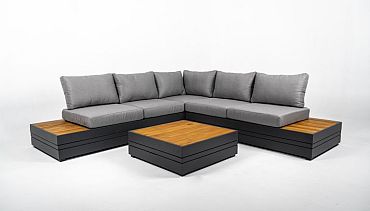 Loungeset Formentera Smoked Grey/Dark Grey