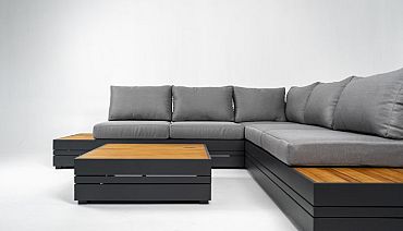 Loungeset Formentera Smoked Grey/Dark Grey