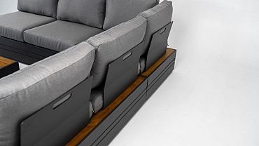 Loungeset Formentera Smoked Grey/Dark Grey