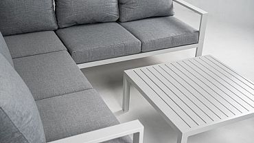 Loungeset Hawaii Smoked Frost Wit/Lichtgrijs