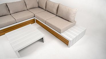 Loungeset Ibiza Frost White/Beige