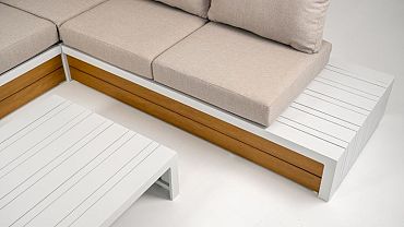 Loungeset Ibiza Frost White/Beige