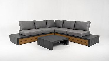 Loungeset Ibiza Smoked Grey/Dark Grey