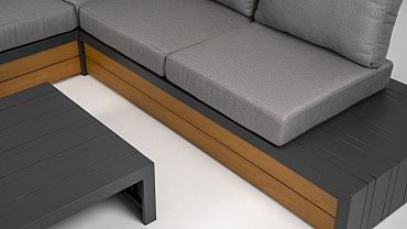Loungeset Ibiza Smoked Grey/Dark Grey