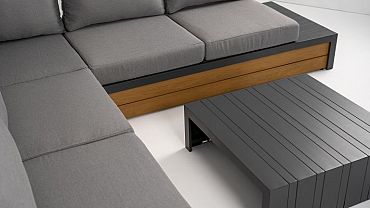Loungeset Ibiza Smoked Grey/Dark Grey