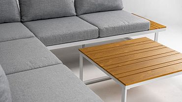 Loungeset Madeira Frost White/Light Grey