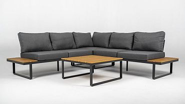 Loungeset Madeira Smoked Grey/Dark Grey