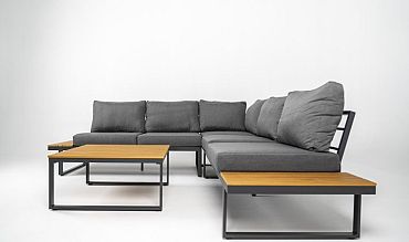 Loungeset Madeira Smoked Grey/Dark Grey