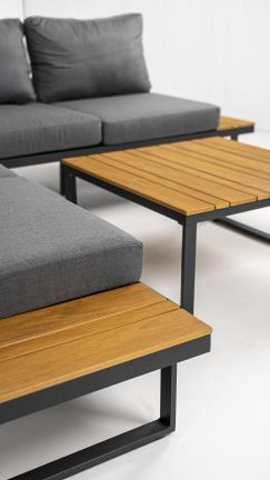 Loungeset Madeira Smoked Grey/Dark Grey