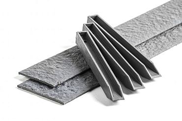 Ecolat Grijs recht 19cm x 10mm 2m