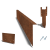 Cortenstaal kantopsluiting gezet 12 cm complete set per 24 meter