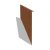 Cortenstaal kantopsluiting gezet 45 cm (lengte 240 cm)