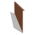 Cortenstaal kantopsluiting gezet 22 cm (lengte 150 cm)