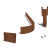 Cortenstaal kantopsluiting FLEX geplet 13 cm complete set per 15 meter