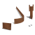 Cortenstaal kantopsluiting FLEX geplet 13 cm complete set per 24 meter