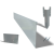 Verzinkt staal kantopsluiting geplet 13 cm complete set per 15 meter