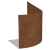 Cortenstaal kantopsluiting FLEX geplet 35 cm (lengte 150 cm)