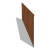 Cortenstaal kantopsluiting geplet 35 cm (lengte 150 cm)