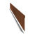 Cortenstaal kantopsluiting geplet 23 cm (lengte 150 cm)