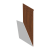 Cortenstaal kantopsluiting geplet 45 cm (lengte 150 cm)