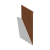 Cortenstaal kantopsluiting geplet 45 cm (lengte 240 cm)
