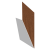 Cortenstaal kantopsluiting recht 37,5 cm (lengte 150 cm)