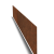 Cortenstaal kantopsluiting recht 25 cm (lengte 240 cm)