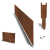Cortenstaal kantopsluiting recht 25 cm complete set per 24 meter