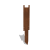 Cortenstaal grondpin hoog 34 - 37,5 cm