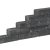 Pilestone Line Coal 40x15x10cm