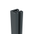 Boston alu H paal 75x75mm L-250 cm RAL7016 incl. alu afwerkingsprofiel 4x24 mm L-250cm