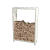 Stalen houtopslag - Indiana - 120 x 40 x 180 cm - RAL9010 mat (wit)