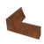 Cortenstaal keerwand - Buitenhoek - 100 x 100 x 40 cm