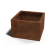 Cortenstaal plantenbak - Vierkant - 60 x 60 x 40 cm - Met bodemplaat - Met poten