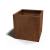 Cortenstaal plantenbak - Vierkant - 70 x 70 x 70 cm - Met bodemplaat - Met wielen