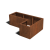 Cortenstaal plantenbak - L-vorm - 120 x 80 x 30 cm - Zonder bodemplaat