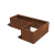 Cortenstaal plantenbak - L-vorm - 150 x 100 x 50 cm - Zonder bodemplaat