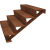 Cortenstaal trap 4-trede (breedte 120cm)