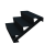 Stalen tuintrap - 3-trede - 72 x 100 x 51 cm - RAL9005 mat (zwart)