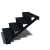 Zwarte trap 4-trede (breedte 80cm)