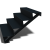Stalen tuintrap - 4-trede - 96 x 100 x 68 cm - RAL9005 mat (zwart)