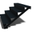 Zwarte trap 4-trede (breedte 120cm)